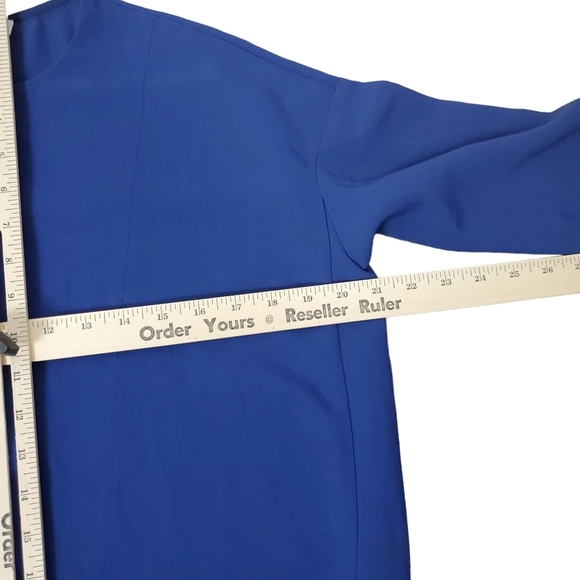 Everlane Japanese GoWeave Front Zip Dress Size 00 Blue Relaxed Fit - Picture 14 of 15